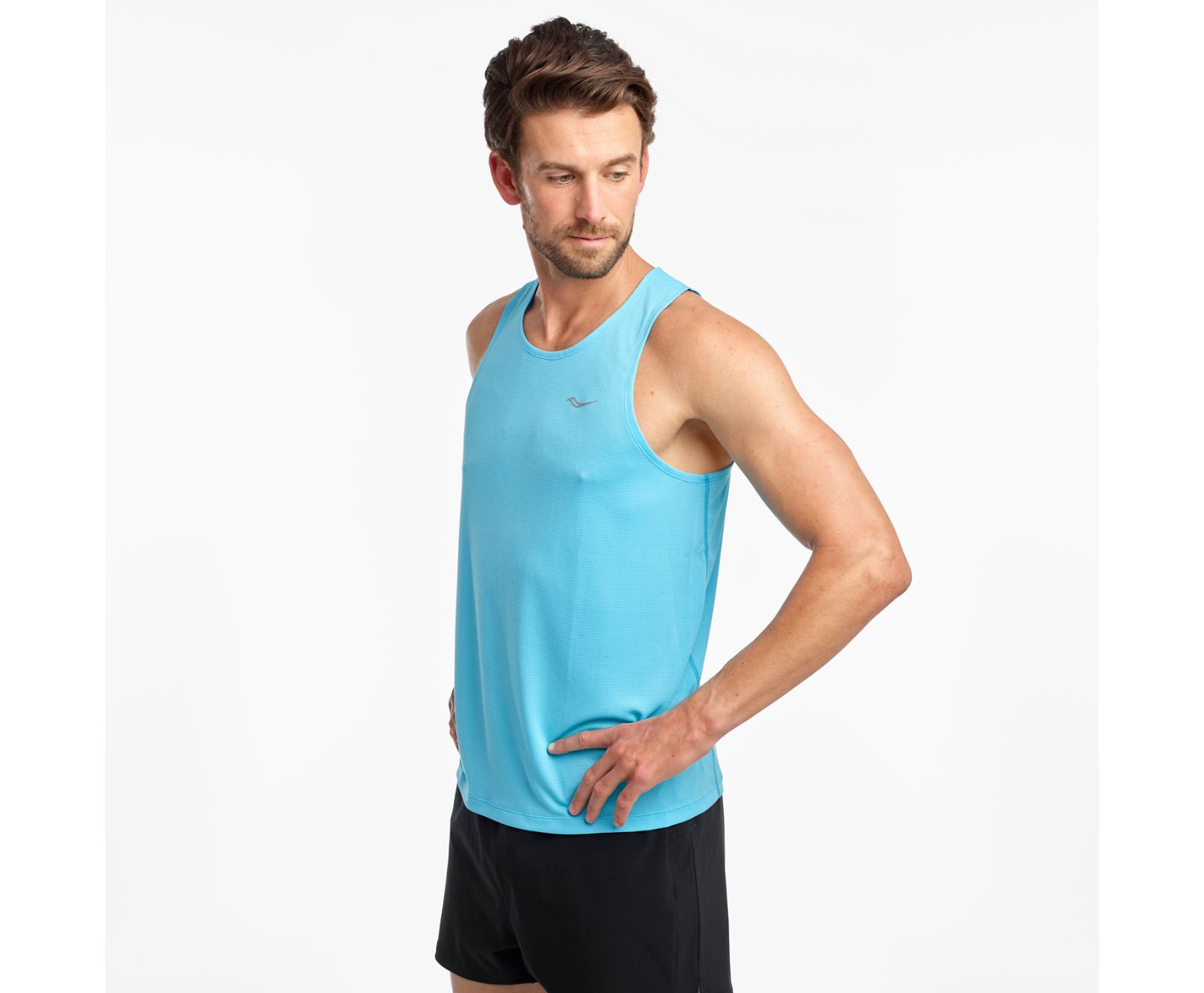 Tank Top Saucony Stopwatch Singlet Hombre Azules | México 667JPQJ